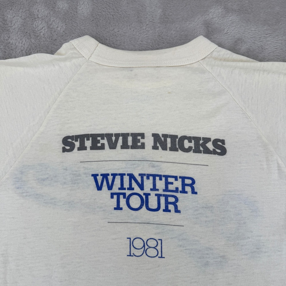Vintage 80s Bella Donna Album 1981 Stevie Nicks Winter Tour Shirt Mens S White - Picture 4 of 8